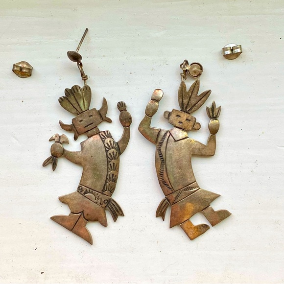 Sterling figure earrings - Picture 1 of 7